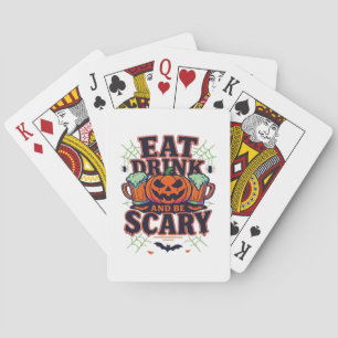 Eat Drink And Be Scary Halloween Design Creative S Playing Cards