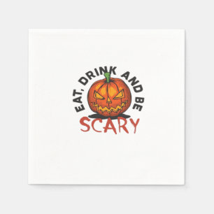 Eat Drink And Be Scary Halloween Design Napkin