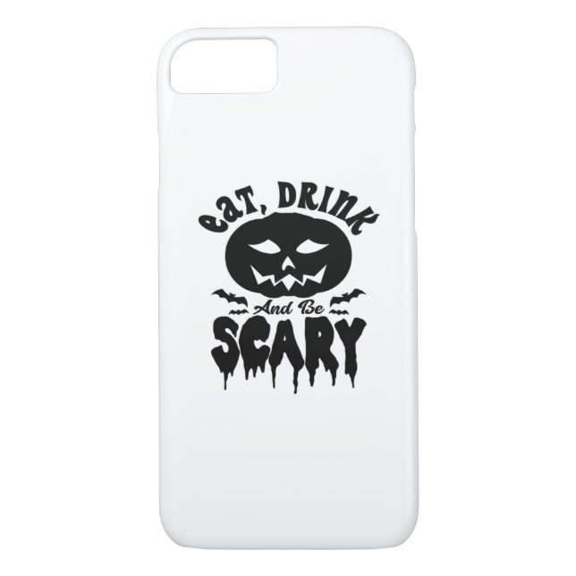 Eat Drink And Be Scary Halloween Light Cool Unique Case-Mate iPhone Case (Back)