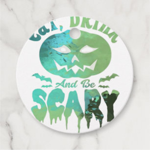 Eat Drink And Be Scary Halloween Light Favour Tags