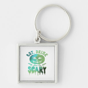 Eat Drink And Be Scary Halloween Light Keychain
