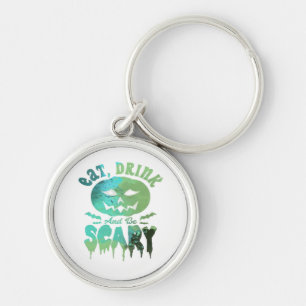 Eat Drink And Be Scary Halloween Light Keychain