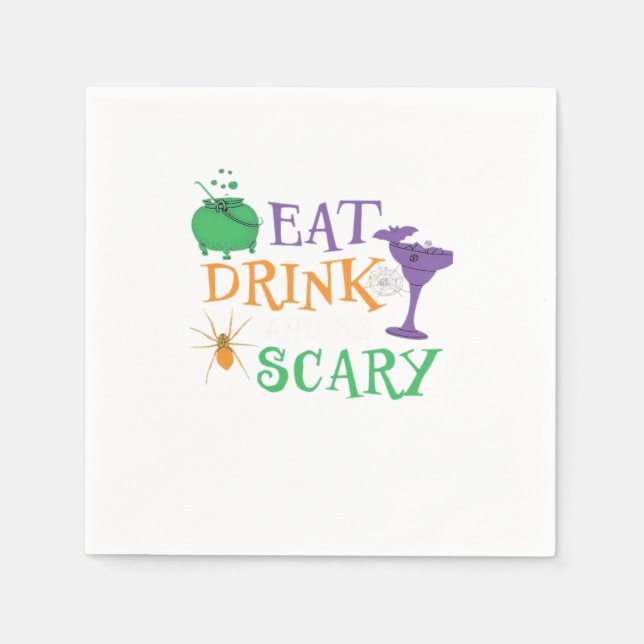 Eat Drink And Be Scary Halloween Napkin (Front)