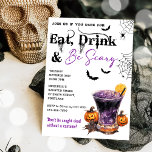 Eat Drink And Be Scary Halloween Party Invitation<br><div class="desc">Eat Drink And Be Scary Halloween Party Invitation</div>