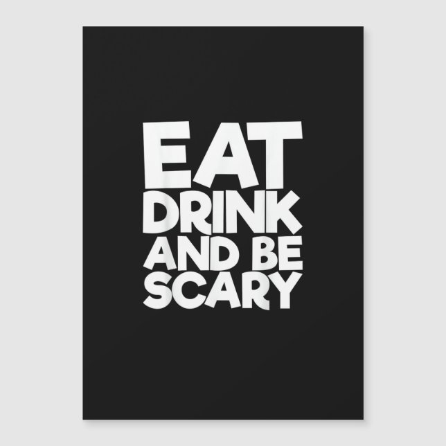 Eat Drink And Be Scary Halloween Retro Classic (Front)