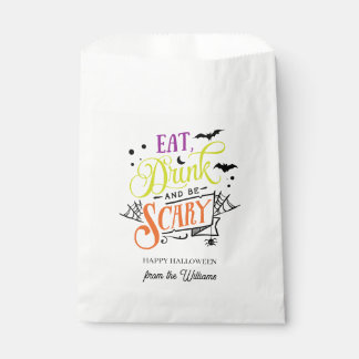 Eat, Drink and Be Scary Halloween Typography Favour Bag