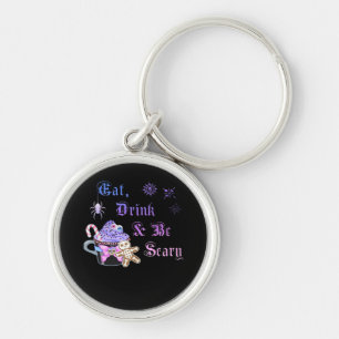 Eat Drink And Be Scary Hexmas Cool Unique Keychain