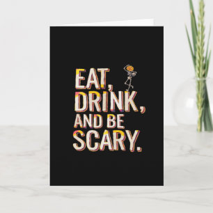 Eat Drink And Be Scary Minimal Clean Card