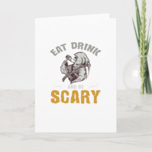 Eat Drink And Be Scary Reaper Minimal Clean Card