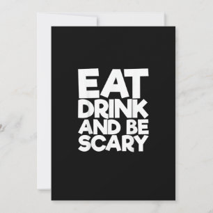 Eat Drink And Be Scary Retro Classic Holiday Card