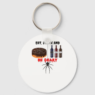 Eat Drink And Be Scary Retro Classic Keychain