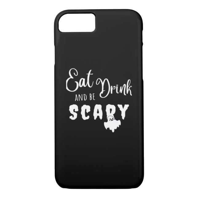 Eat Drink And Be Scary Retro Graphic Case-Mate iPhone Case (Back)