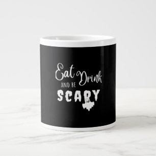 Eat Drink And Be Scary Retro Graphic Large Coffee Mug