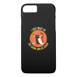 Eat Drink And Be Scary Spooky Cat Halloween Case-Mate iPhone Case