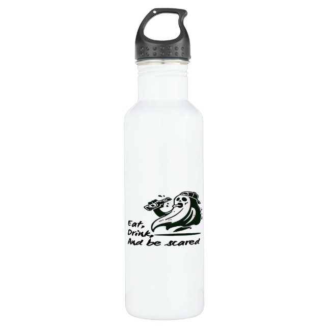 Eat Drink And Be Scary Spooky Club Cool Unique 710 Ml Water Bottle (Front)