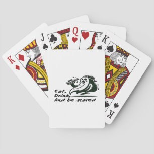 Eat Drink And Be Scary Spooky Club Cool Unique Playing Cards