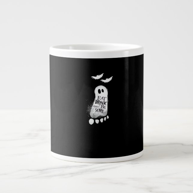 Eat Drink And Be Scary Trendy Graphic Large Coffee Mug (Front)