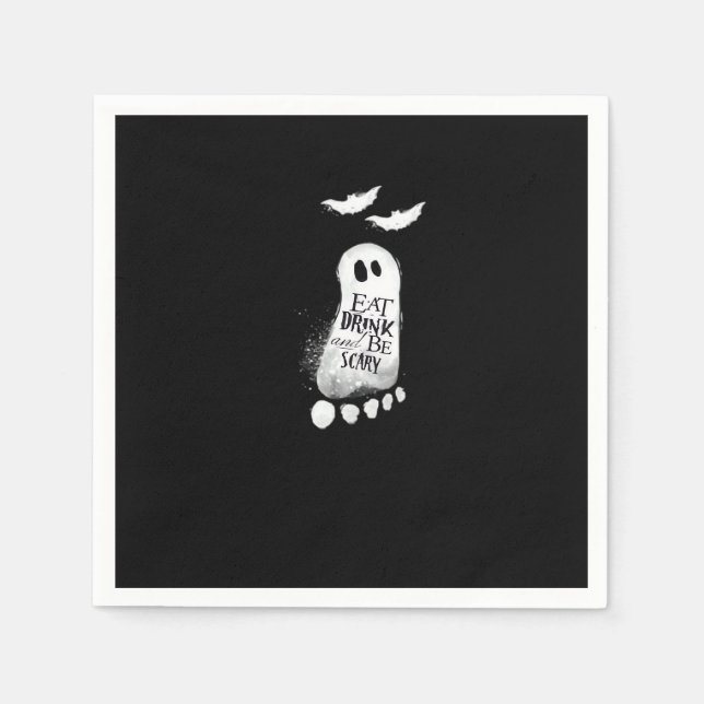 Eat Drink And Be Scary Trendy Graphic Napkin (Front)