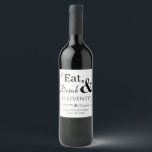 Eat Drink and Be Seventy Funky Retro 70th Birthday Wine Label<br><div class="desc">It's going to be a heck of a 70th birthday party so dress up your wine bottles with this funky retro Eat,  Drink & Be Seventy! beverage stickers. Matching party supplies available.</div>