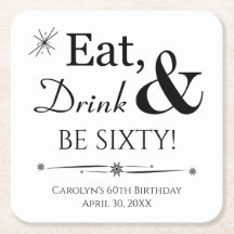 Eat Drink and Be Sixty Throwback 60th Birthday