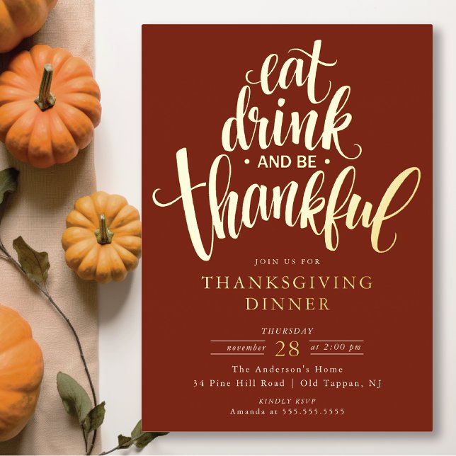 Eat Drink And Be Thankful Thanksgiving Dinner (Creator Uploaded)