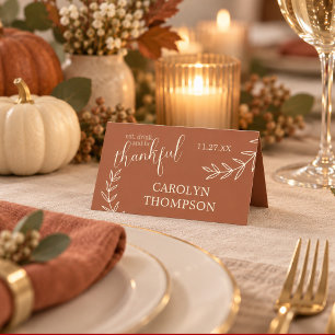 Eat Drink and be Thankful Thanksgiving Dinner  Place Card