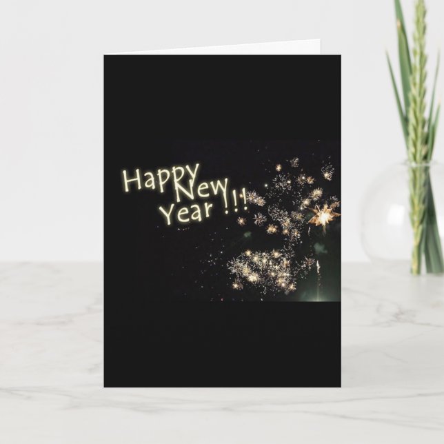 EAT DRINK AND BE VERY MERRY NEW YEAR HOLIDAY CARD (Front)