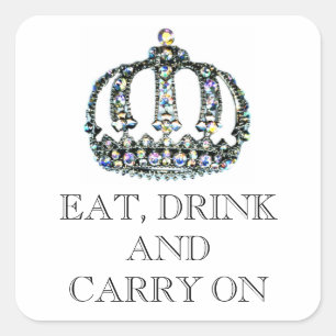 "EAT, DRINK and CARRY ON"  Stickers
