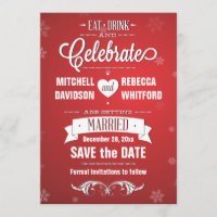Eat Drink and Celebrate Winter Red Save the Date