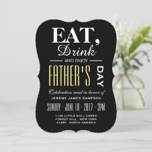 Eat, Drink and Enjoy Father's Day Meal Invitation