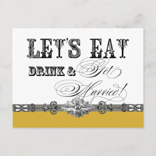 Eat, Drink and Get Married Save the Date Postcards