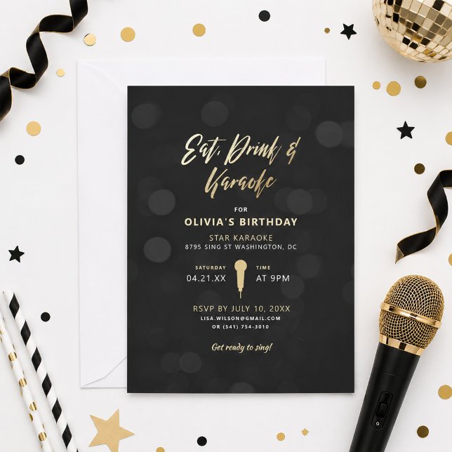 Eat Drink and Karaoke Invitation (Creator Uploaded)