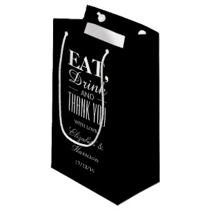 Eat, Drink and Thank You Small Gift Bag