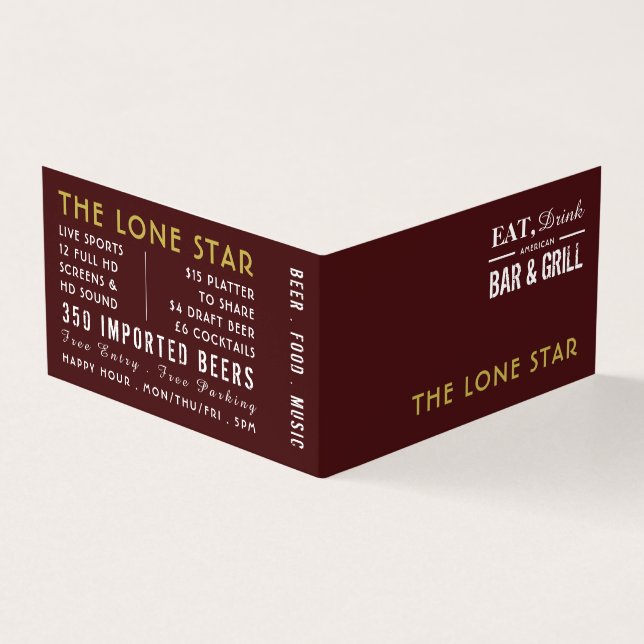 Eat, Drink Bar & Grill, Pub/Brewery, Detailed Business Card (Outside)