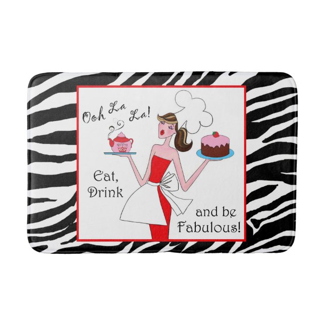 "Eat, Drink & Be Fabulous" DIVA Rug (Front)