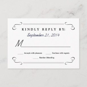 Eat Drink be Married Chalkboard Rounded RSVP