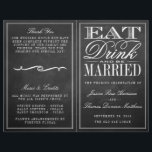 Eat, Drink & Be Married Chalkboard Wedding<br><div class="desc">Eat,  Drink & Be Married Chalkboard Wedding Programs.</div>