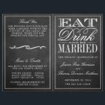 Eat, Drink & Be Married Chalkboard Wedding<br><div class="desc">Eat,  Drink & Be Married Chalkboard Wedding Programs.</div>