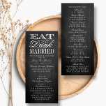 Eat, Drink & Be Married Chalkboard Wedding Program<br><div class="desc">Eat,  Drink & Be Married Chalkboard Wedding Programs.</div>
