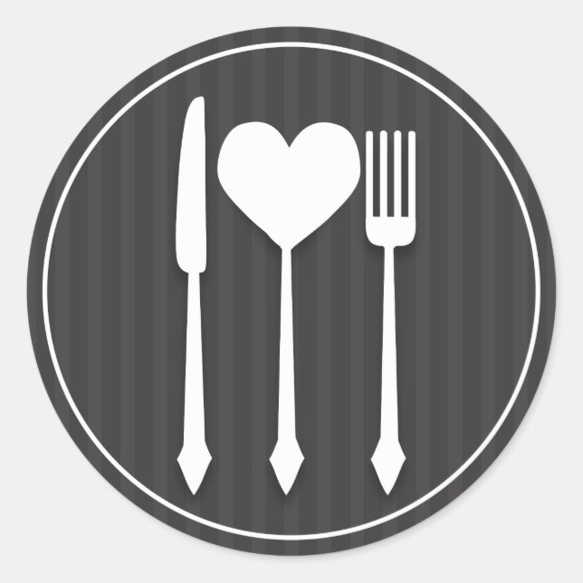 Eat Drink & Be Married Heart Love Sticker (Front)