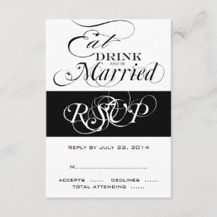 Eat, Drink, Be Married RSVP For Square Invites