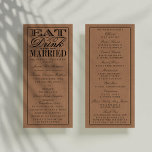 Eat, Drink & Be Married Rustic Wedding Program<br><div class="desc">Eat,  Drink & Be Married Rustic Kraft Wedding Program Templates. 
 
  VIEW MATCHING ITEMS FOR THIS COLLECTION</div>