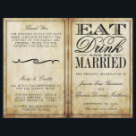 Eat, Drink & Be Married Vintage Wedding<br><div class="desc">Eat,  Drink & Be Married Vintage Wedding Programs.</div>