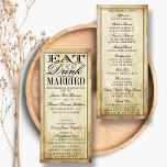 Eat, Drink & Be Married Vintage Wedding Program<br><div class="desc">Eat,  Drink & Be Married Vintage Wedding Programs.</div>
