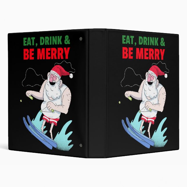Eat, Drink & Be Merry Christmas Binder (Background)