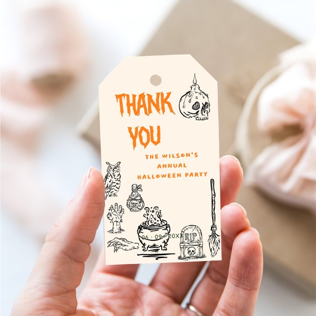 Eat Drink & Be Scary Adult Halloween Party Gift Tags (Creator Uploaded)