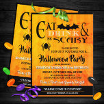 Eat/Drink/Be Scary Halloween Birthday Party  Invitation<br><div class="desc">Fun Halloween birthday party invitations you personalize for your upcoming frightful celebration</div>