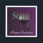 Eat Drink Be Scary Halloween Purple Party Napkins<br><div class="desc">Eat Drink Be Scary Halloween Purple Party Napkins. Customize with any text. Matching items available in this collection.</div>