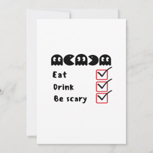 Eat Drink Be Scary Minimal Clean Holiday Card
