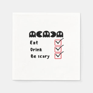 Eat Drink Be Scary Minimal Clean Napkin